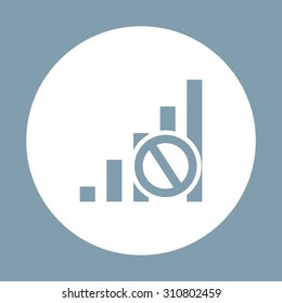 no signal, poor signal strength, signal strength indicator. icon. vector design