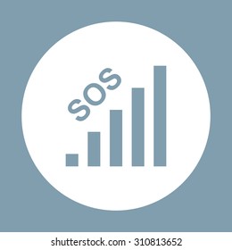 no signal, poor signal strength, signal strength indicator. icon. vector design