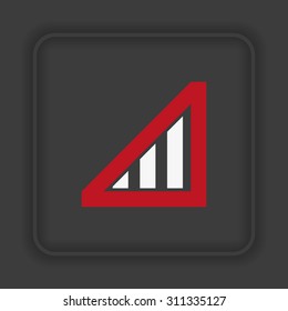 no signal, poor signal strength, signal strength indicator. icon. vector design