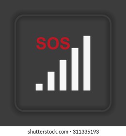 no signal, poor signal strength, signal strength indicator. icon. vector design