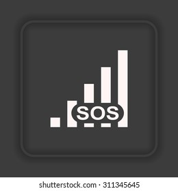 no signal, poor signal strength, signal strength indicator. icon. vector design
