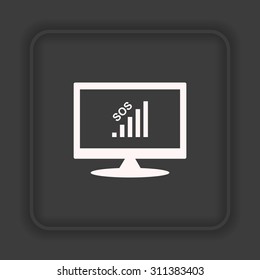 no signal, poor signal strength, signal strength indicator. icon. vector design