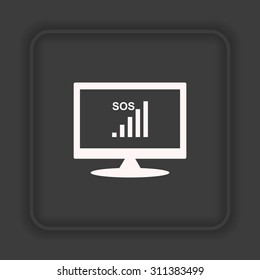 no signal, poor signal strength, signal strength indicator. icon. vector design