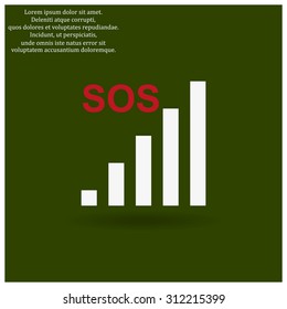 no signal, poor signal strength, signal strength indicator. icon. vector design