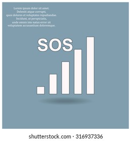 no signal, poor signal strength, signal strength indicator. icon. vector design