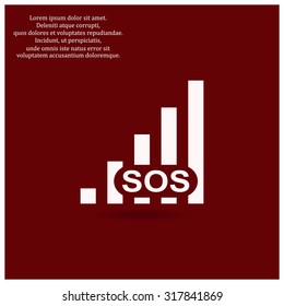 no signal, poor signal strength, signal strength indicator. icon. vector design