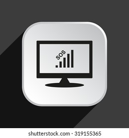 no signal, poor signal strength, signal strength indicator. icon. vector design
