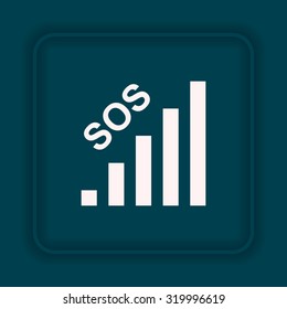 no signal, poor signal strength, signal strength indicator. icon. vector design