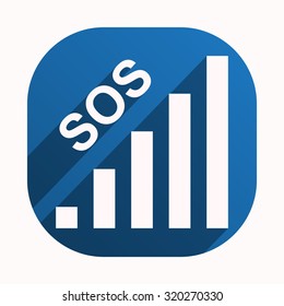 no signal, poor signal strength, signal strength indicator. icon. vector design