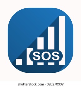 no signal, poor signal strength, signal strength indicator. icon. vector design