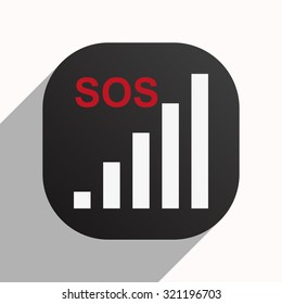 no signal, poor signal strength, signal strength indicator. icon. vector design