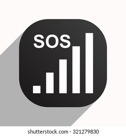 no signal, poor signal strength, signal strength indicator. icon. vector design, black button for Mobile Applications