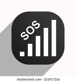 no signal, poor signal strength, signal strength indicator. icon. vector design