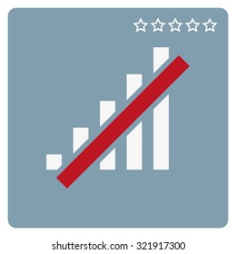 no signal, poor signal strength, signal strength indicator. icon. vector design