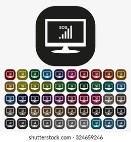no signal, poor signal strength, signal strength indicator. icon. vector design