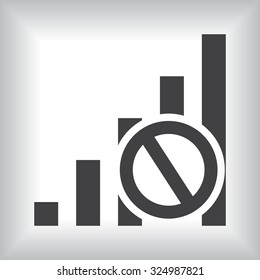 no signal, poor signal strength, signal strength indicator. icon. vector design