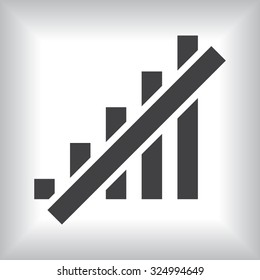 no signal, poor signal strength, signal strength indicator. icon. vector design