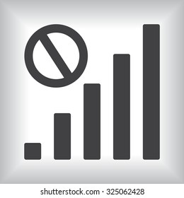 no signal, poor signal strength, signal strength indicator. icon. vector design