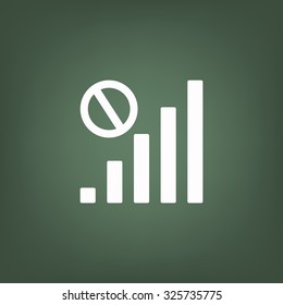 no signal, poor signal strength, signal strength indicator. icon. vector design