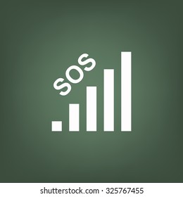 no signal, poor signal strength, signal strength indicator. icon. vector design