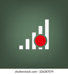 no signal, poor signal strength, signal strength indicator. icon. vector design