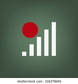 no signal, poor signal strength, signal strength indicator. icon. vector design