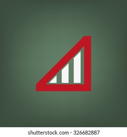 no signal, poor signal strength, signal strength indicator. icon. vector design