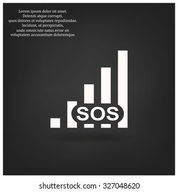 no signal, poor signal strength, signal strength indicator. icon. vector design