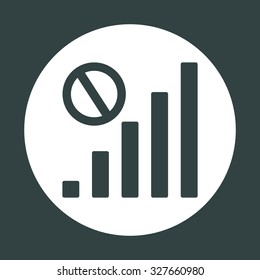 no signal, poor signal strength, signal strength indicator. icon. vector design