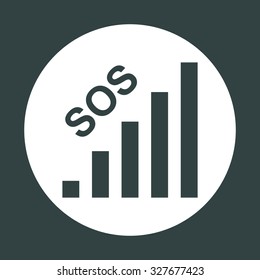 no signal, poor signal strength, signal strength indicator. icon. vector design