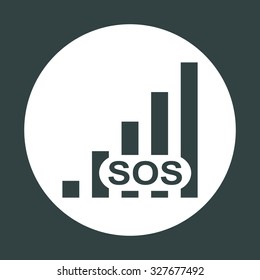 no signal, poor signal strength, signal strength indicator. icon. vector design