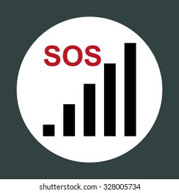 no signal, poor signal strength, signal strength indicator. icon. vector design