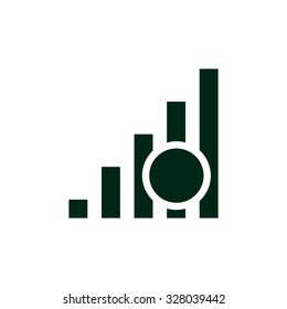 no signal, poor signal strength, signal strength indicator. icon. vector design