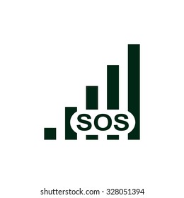 no signal, poor signal strength, signal strength indicator. icon. vector design