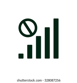 no signal, poor signal strength, signal strength indicator. icon. vector design