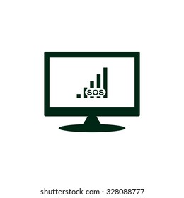 no signal, poor signal strength, signal strength indicator. icon. vector design