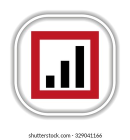 no signal, poor signal strength, signal strength indicator.  Modern design flat style icon