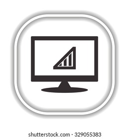 no signal, poor signal strength, signal strength indicator. Modern design flat style icon