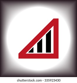 no signal, poor signal strength, signal strength indicator. icon. vector design
