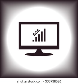 no signal, poor signal strength, signal strength indicator. icon. vector design