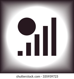 no signal, poor signal strength, signal strength indicator. icon. vector design