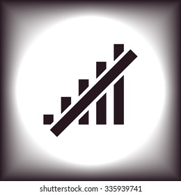 no signal, poor signal strength, signal strength indicator. icon. vector design