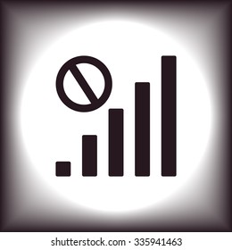 no signal, poor signal strength, signal strength indicator. icon. vector design