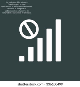 no signal, poor signal strength, signal strength indicator. icon. vector design