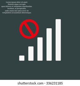 no signal, poor signal strength, signal strength indicator. icon. vector design
