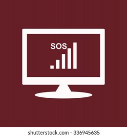 no signal, poor signal strength, signal strength indicator. icon. vector design
