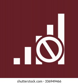 no signal, poor signal strength, signal strength indicator. icon. vector design