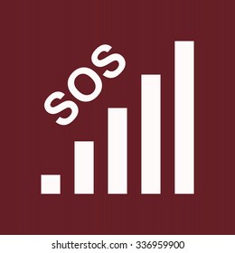 no signal, poor signal strength, signal strength indicator. icon. vector design