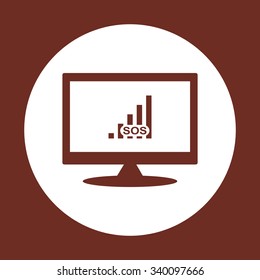 no signal, poor signal strength, signal strength indicator. icon. vector design