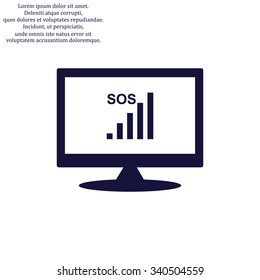 no signal, poor signal strength, signal strength indicator. icon. vector design
